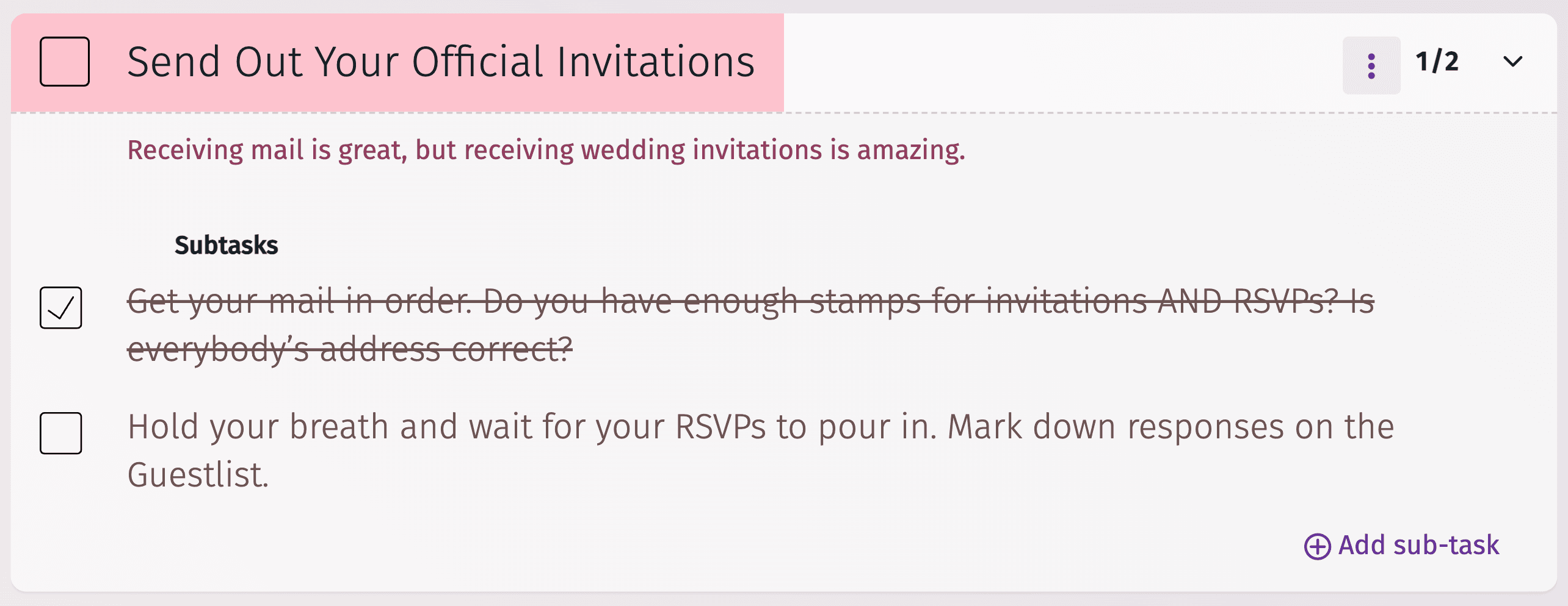 Illustration of wedding last minute checklist