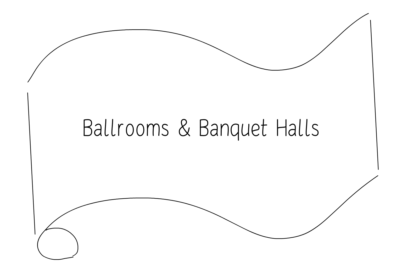 Illustration of wedding ballroom & banquet hall