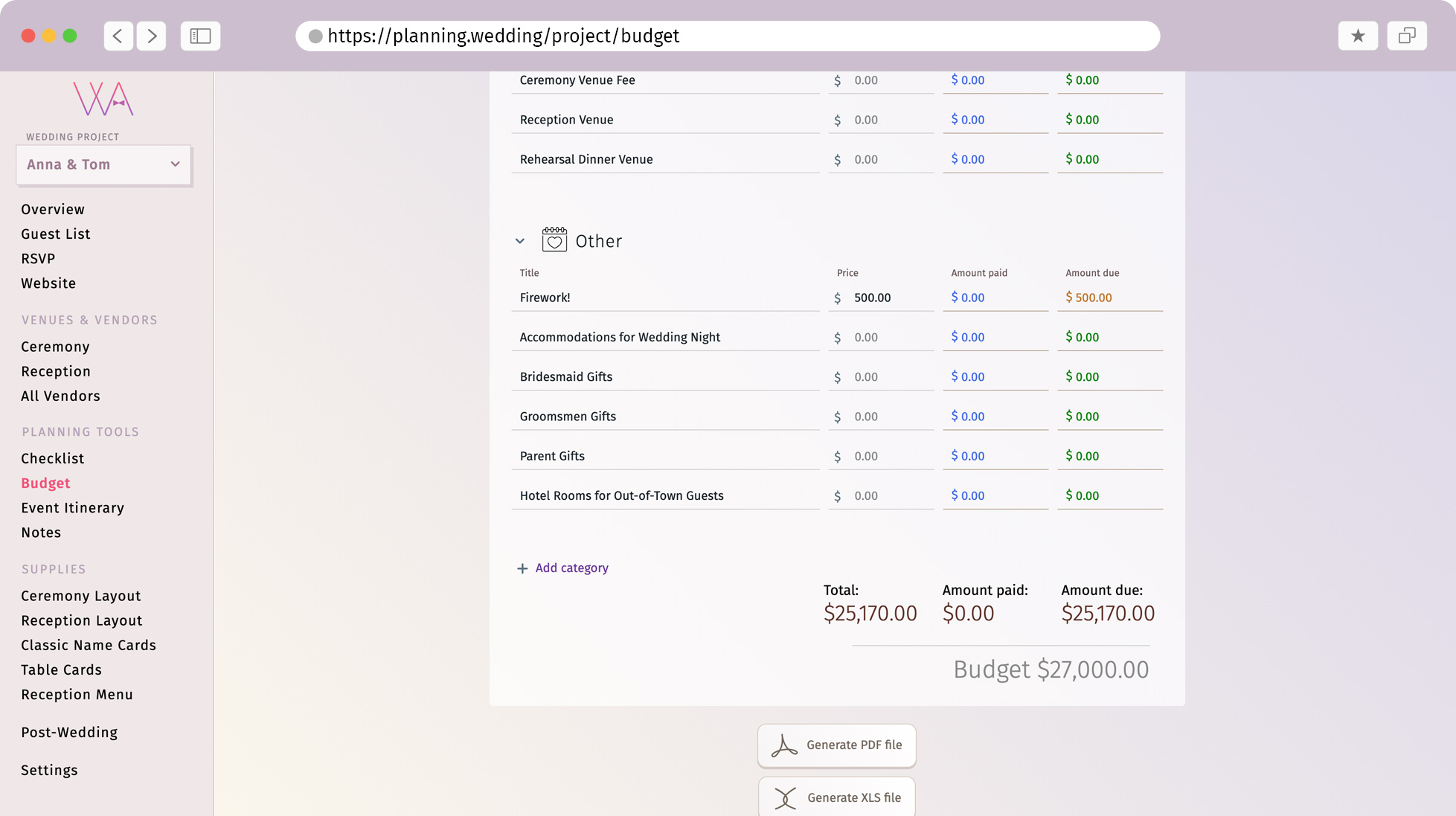 Wedding Budget Breakdown Online Wedding Budget Calculator for Free