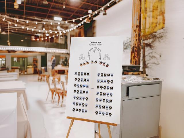 Ensure a smooth and stylish guest experience with this beautifully designed ceremony seating chart. Perfect for weddings, it elegantly organizes seating while enhancing your venue’s décor with a modern and functional touch, guiding guests effortlessly to their spots.