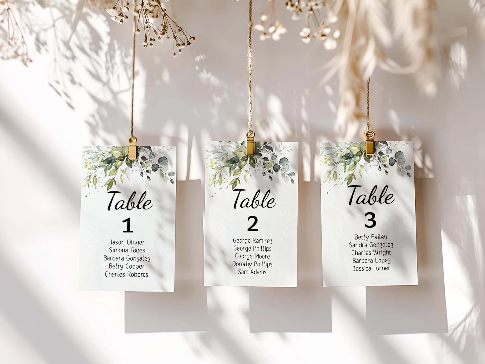 Table Seating Cards — One Card Per Table, Auto-Generated | planning.wedding