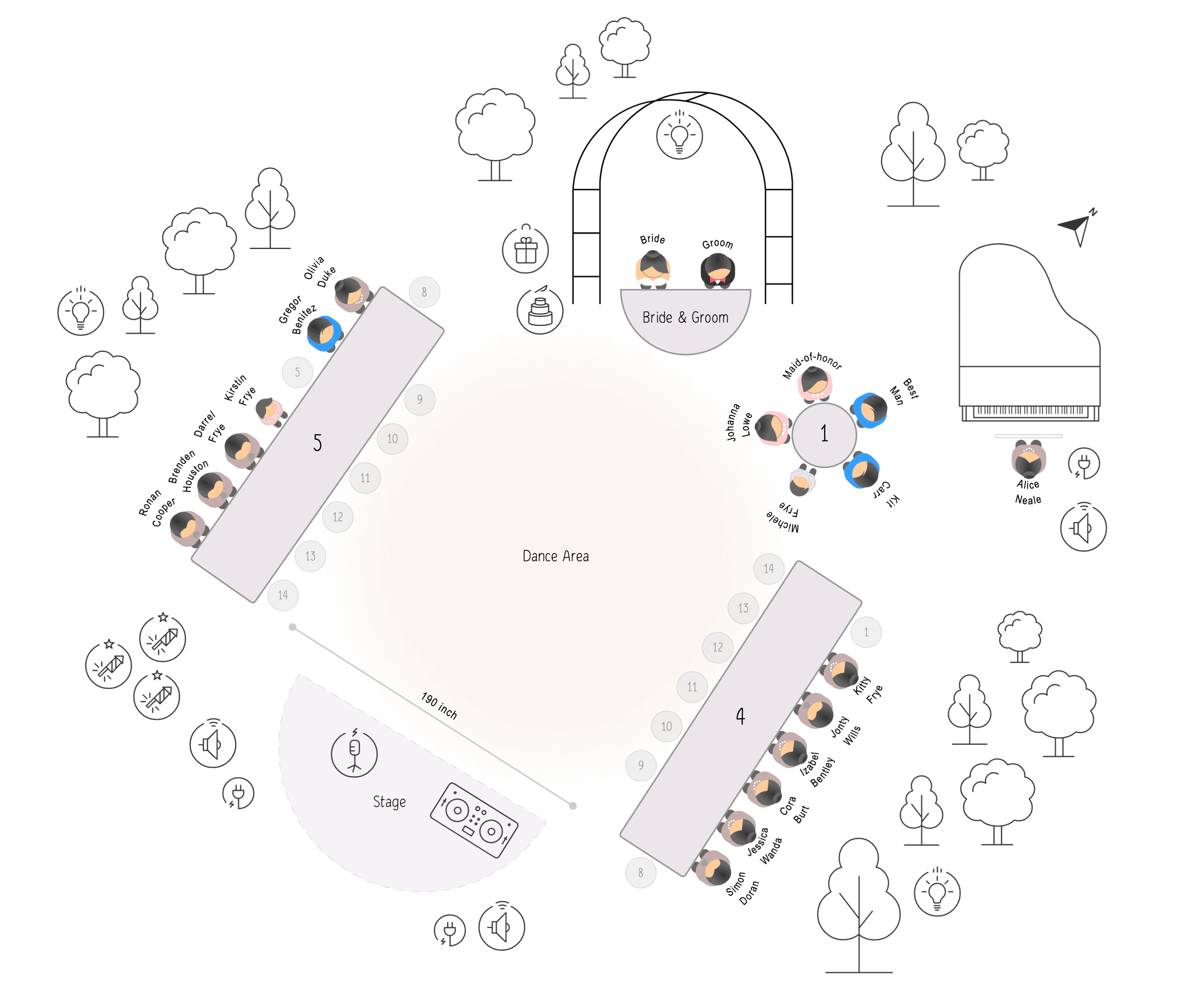 Plantilla de plano de asientos excel