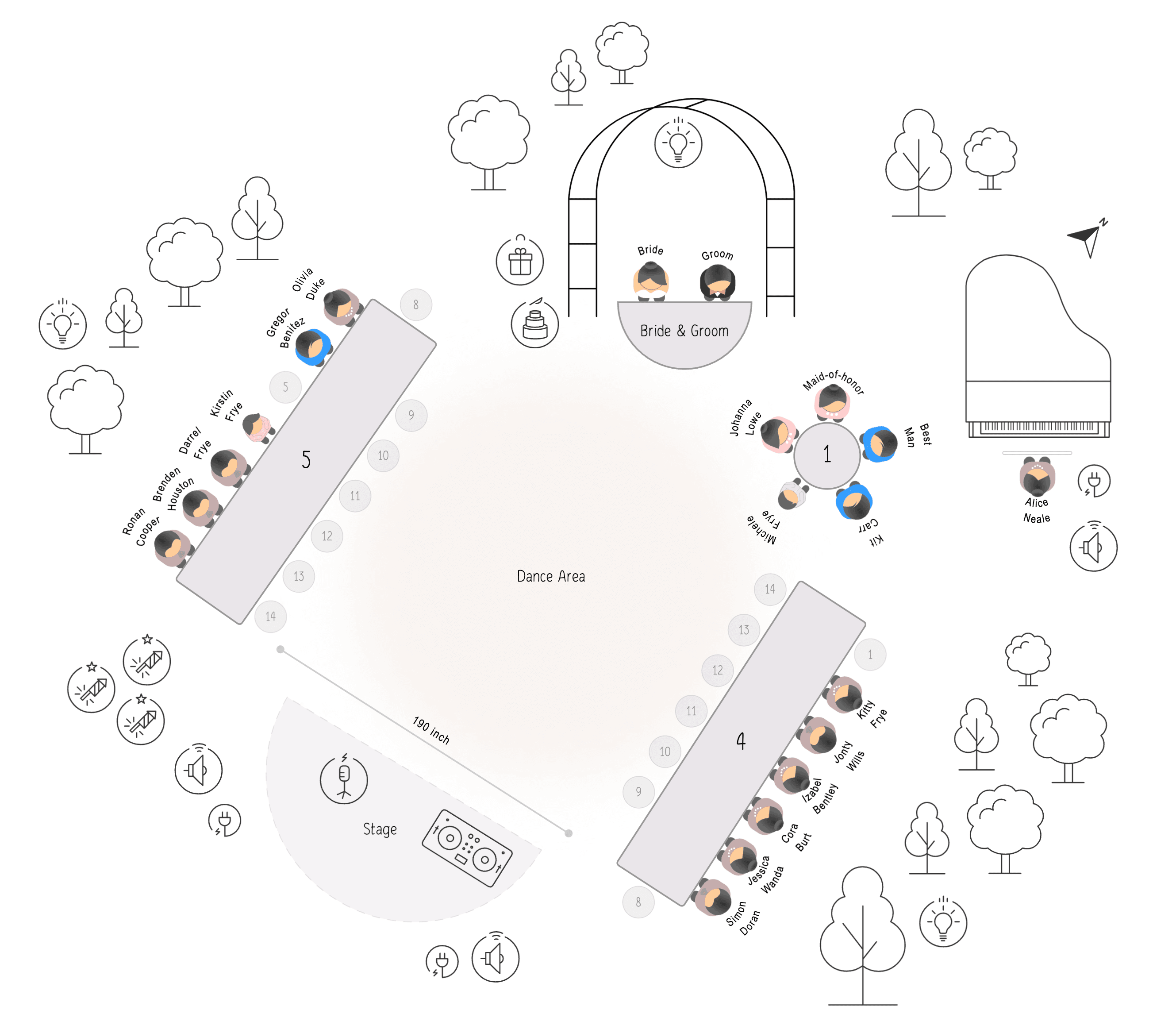 Template of seating chart ideas