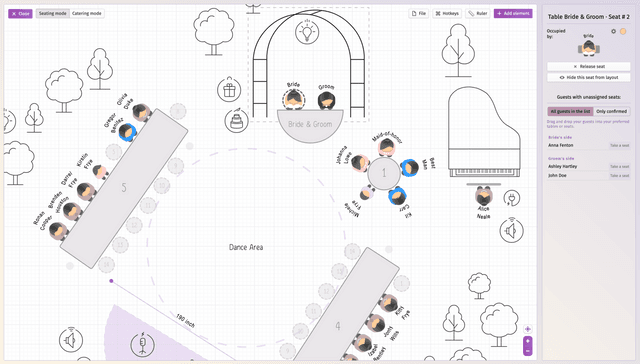 Use Wedding Seating Chart Maker