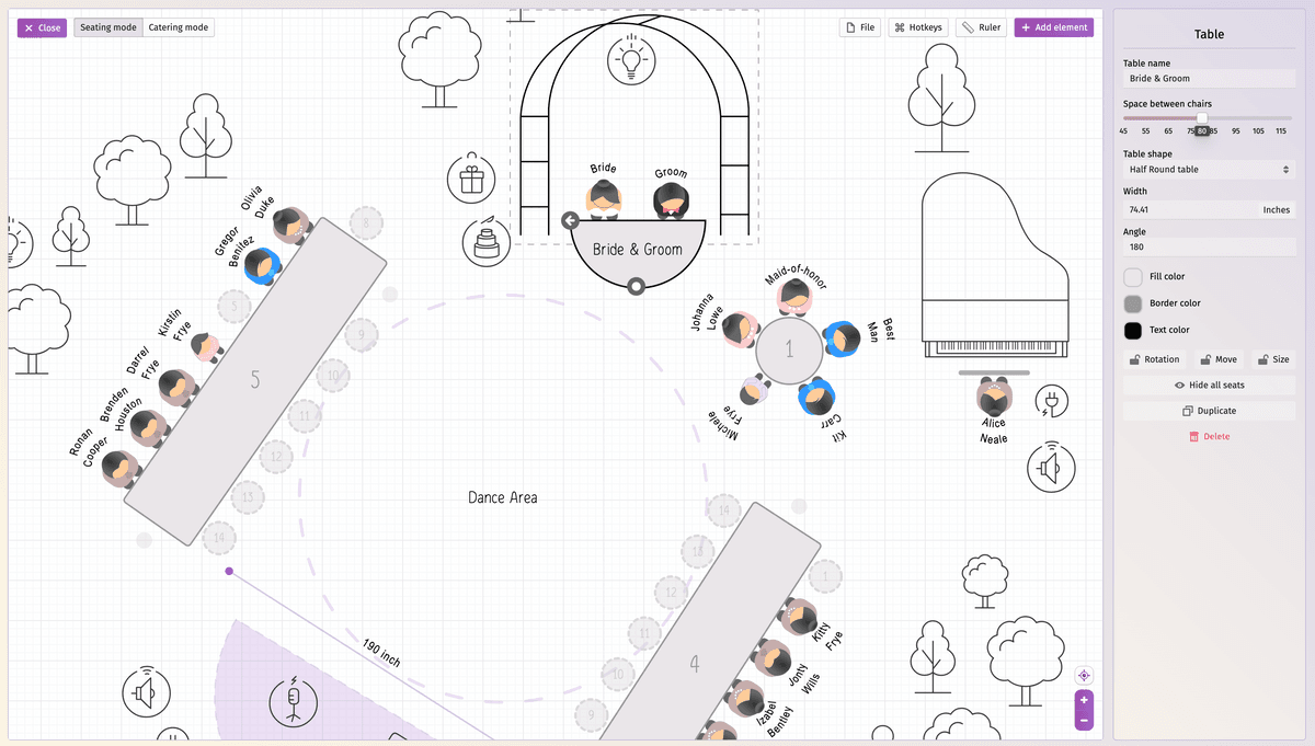 Use Table Seating Chart