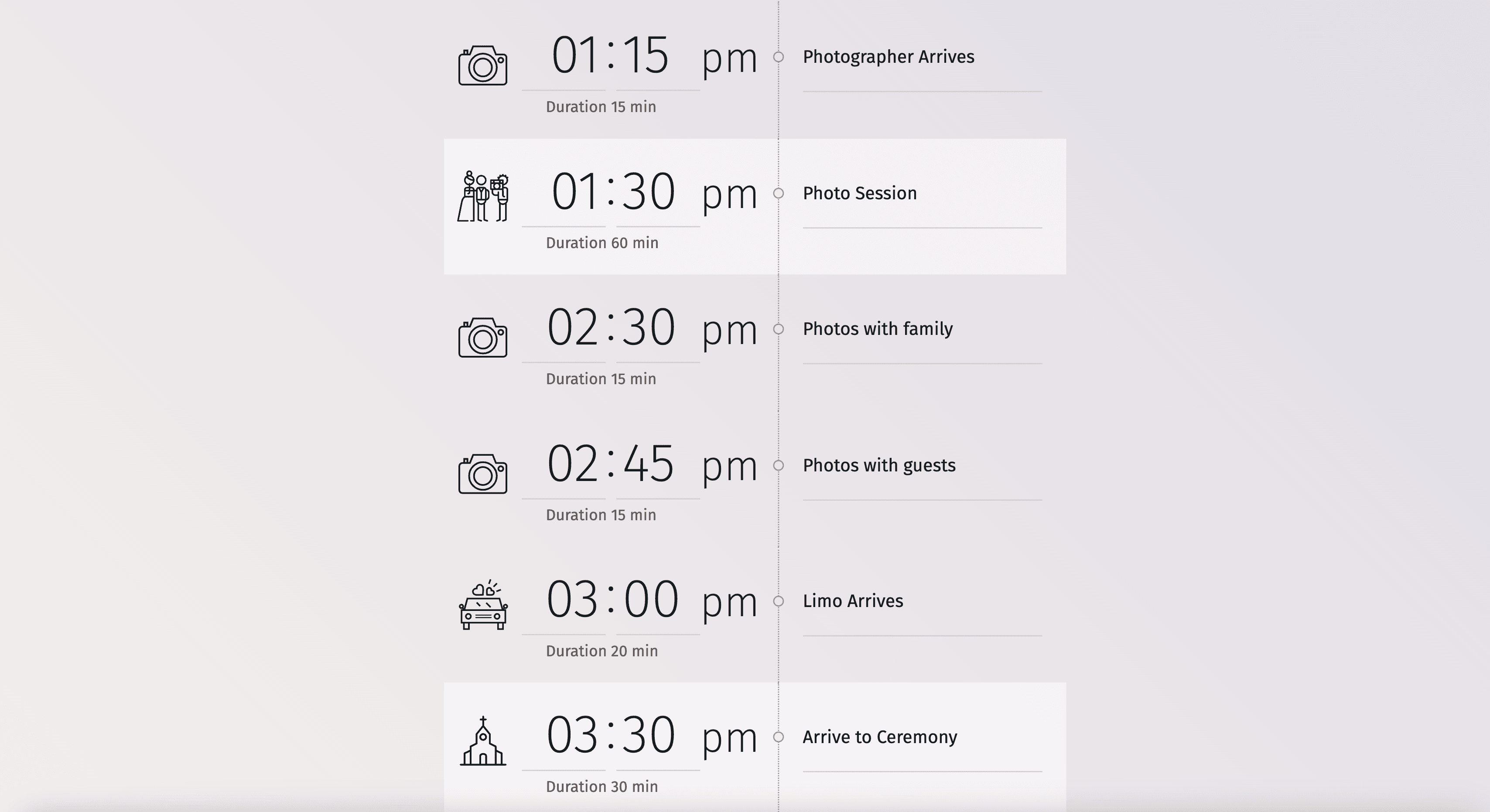 Infografik mit einer Schritt-für-Schritt-Anleitung für die Erstellung des ultimativen Hochzeitszeitplans