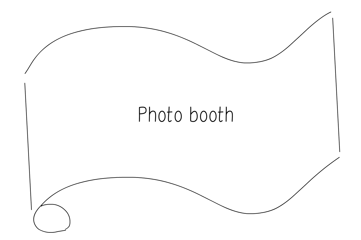 Aquarell Illustration der Hochzeit Photo Booth mit Fotokamera