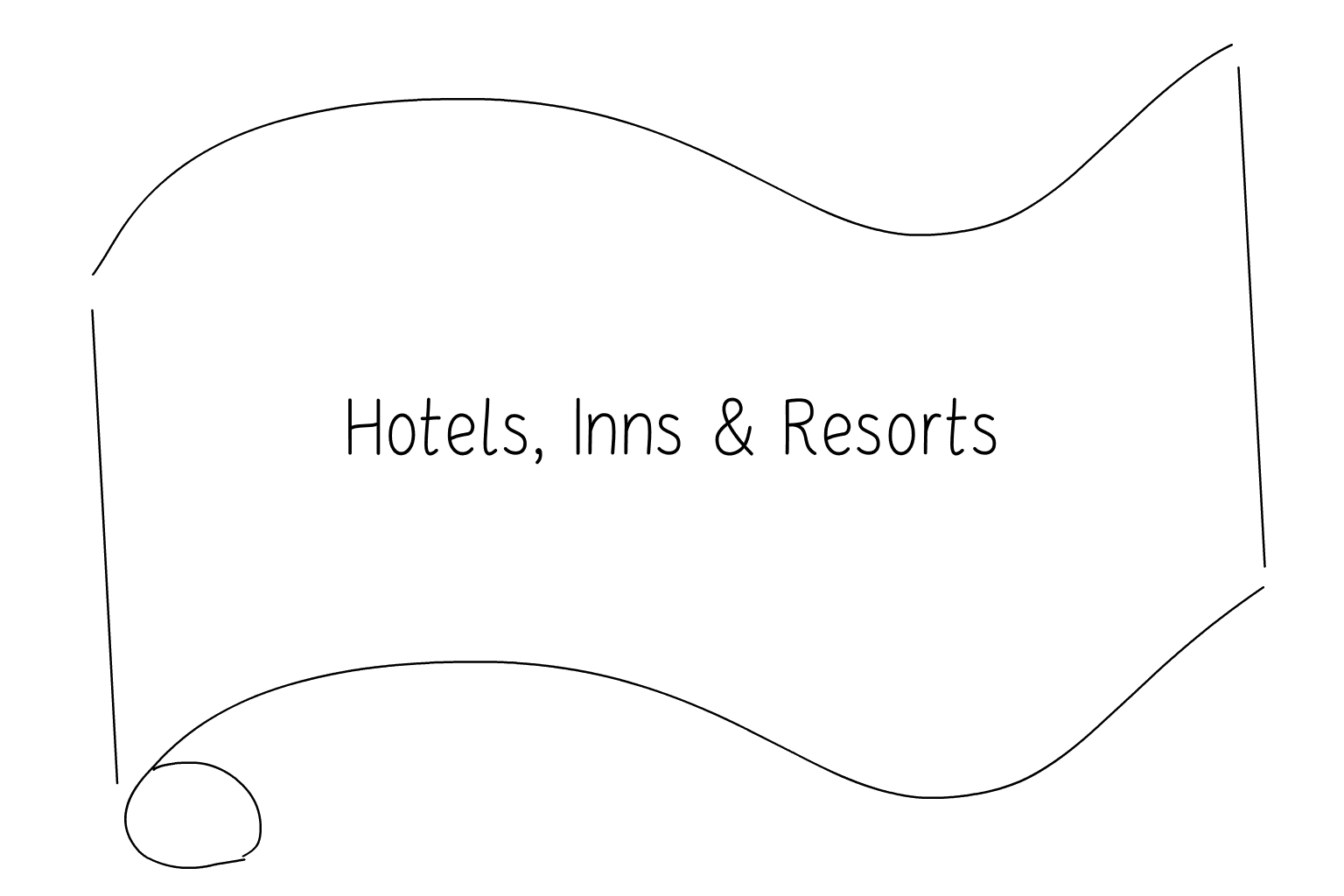 Illustratie van Hotels, Herbergen & Resorts