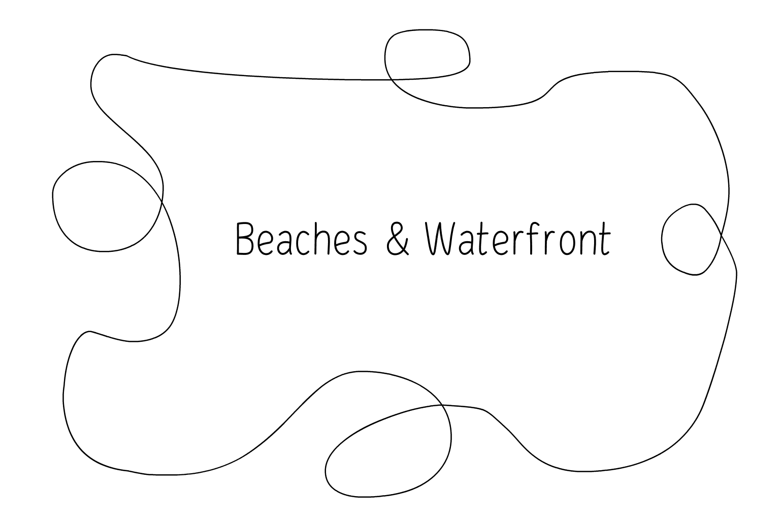 Illustration of wedding beach venue