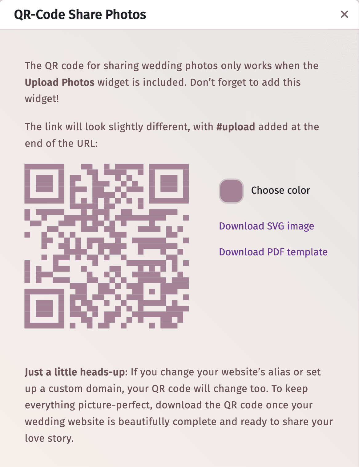 Svadobné tlačoviny s personalizovaným QR kódom na zdieľanie fotografií