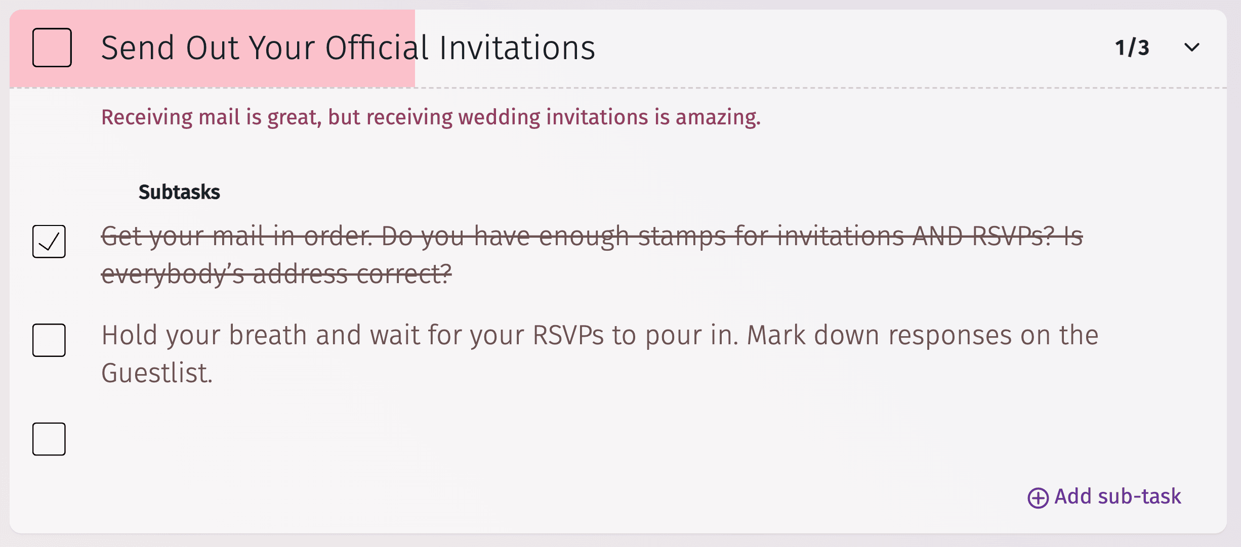 Example of wedding invitations