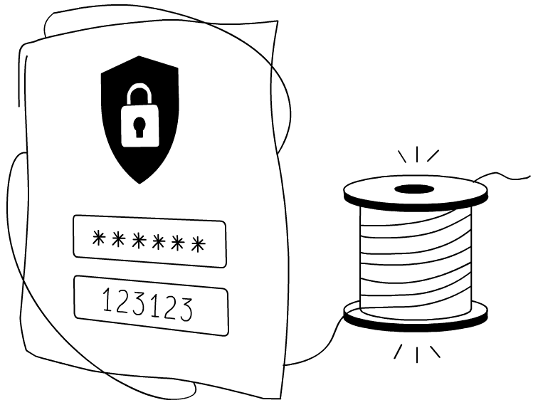 Illustrationsschutz Login und Passwort für White-Label-Integration