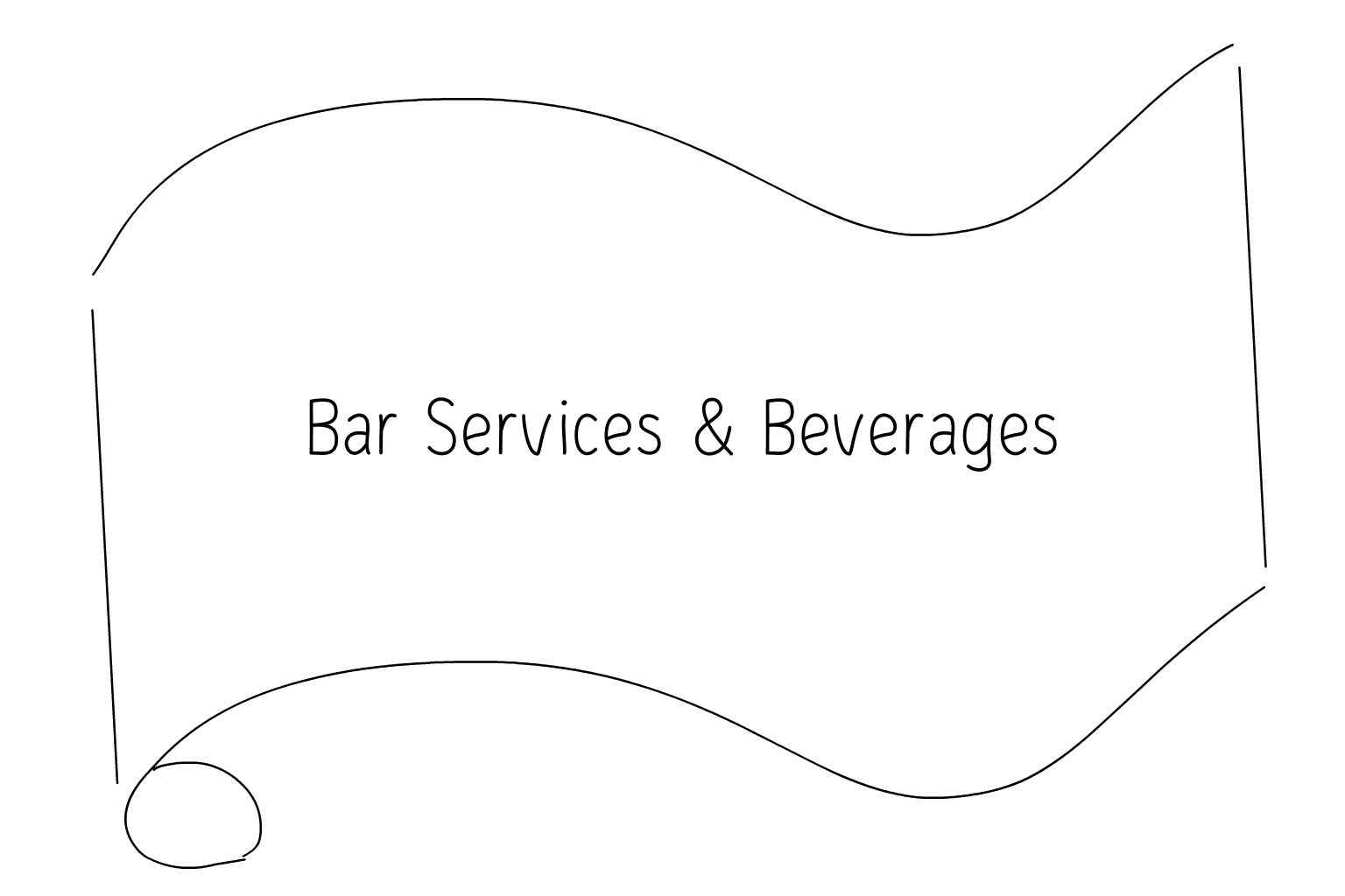Ilustrácia služieb svadobného baru a nápojov