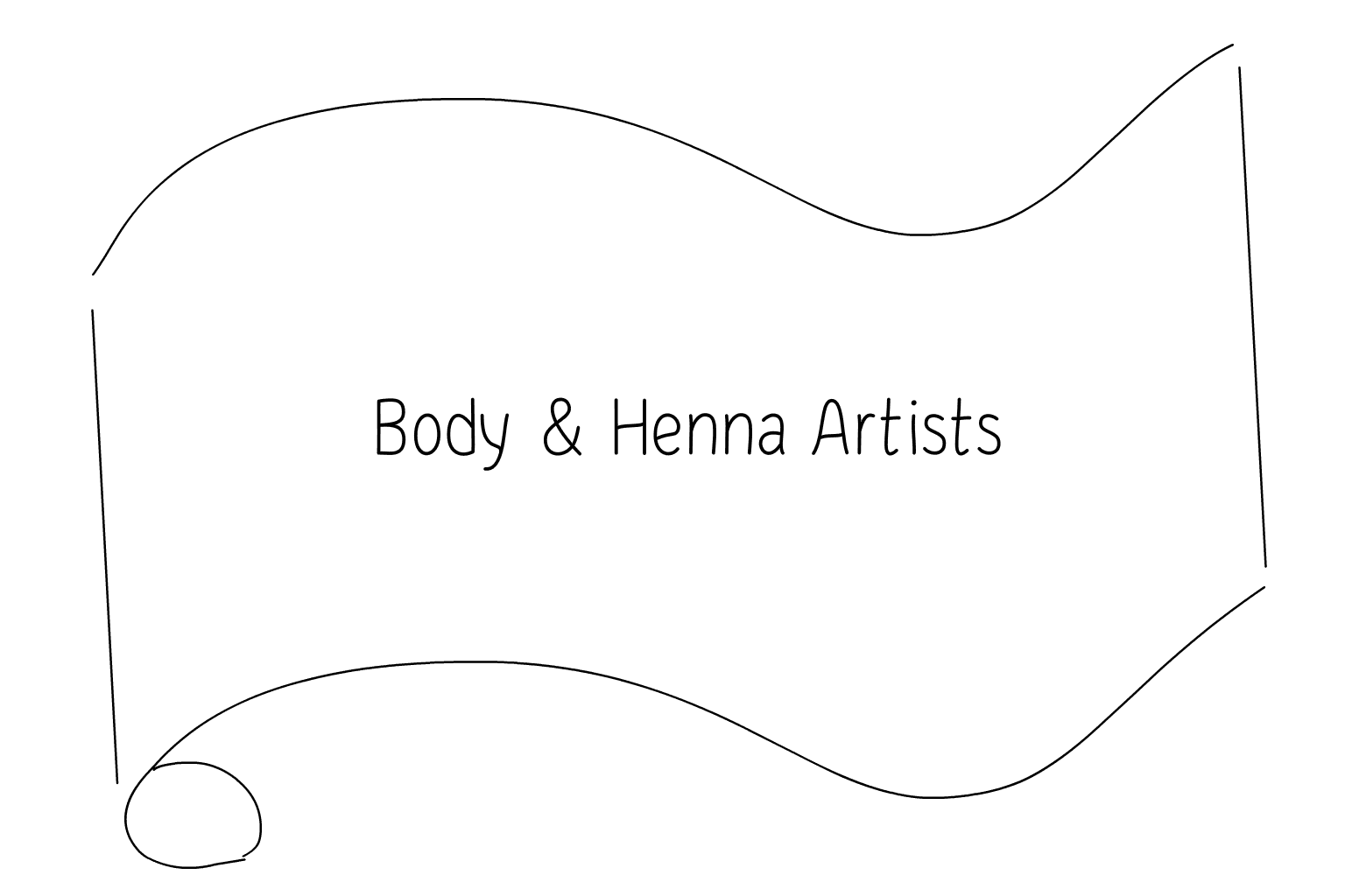 Illustration du corps de la mariée et des artistes du henné