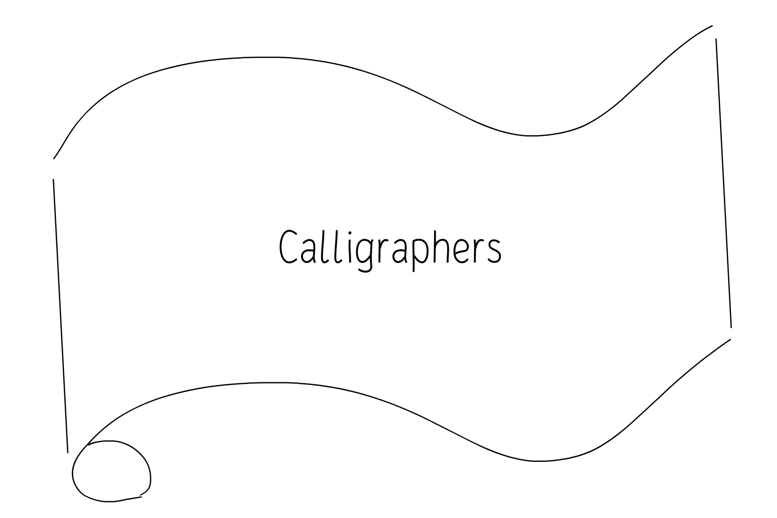 Illustration of Wedding Calligraphers