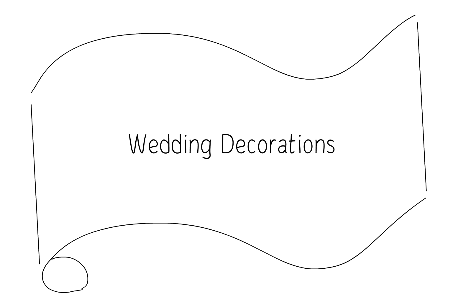 Ilustrace svatebních dekorací
