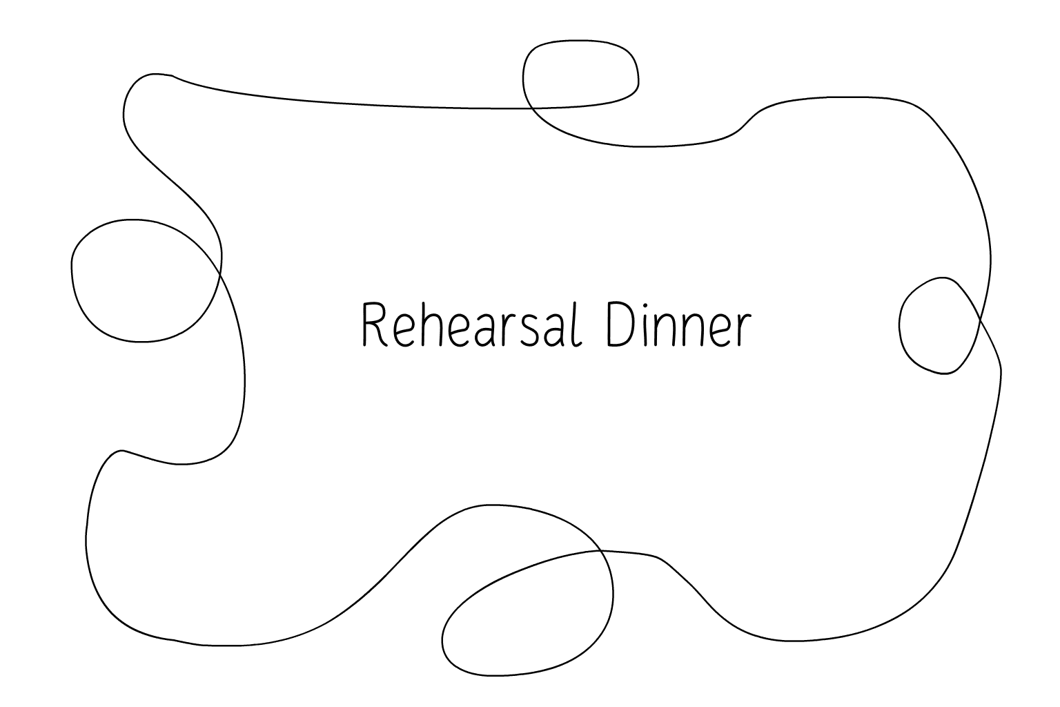 Ilustrace svatební zkušební večeře