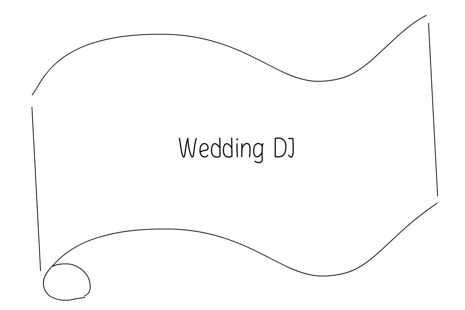 Иллюстрация свадебного диджея