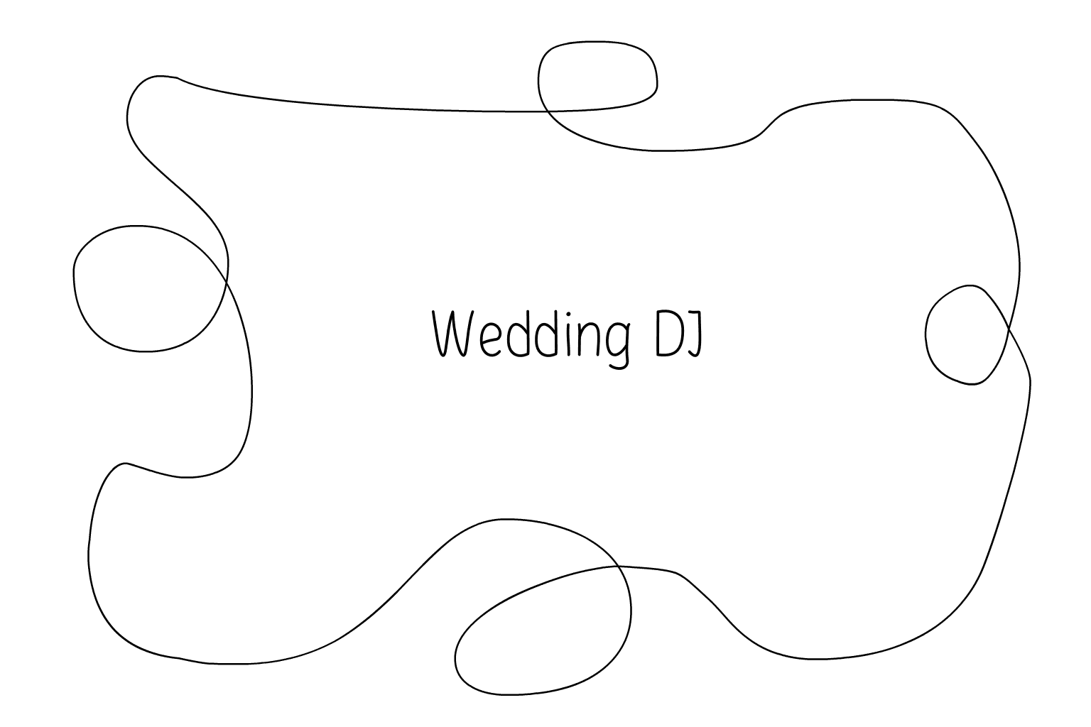 Illustration of wedding DJ and music
