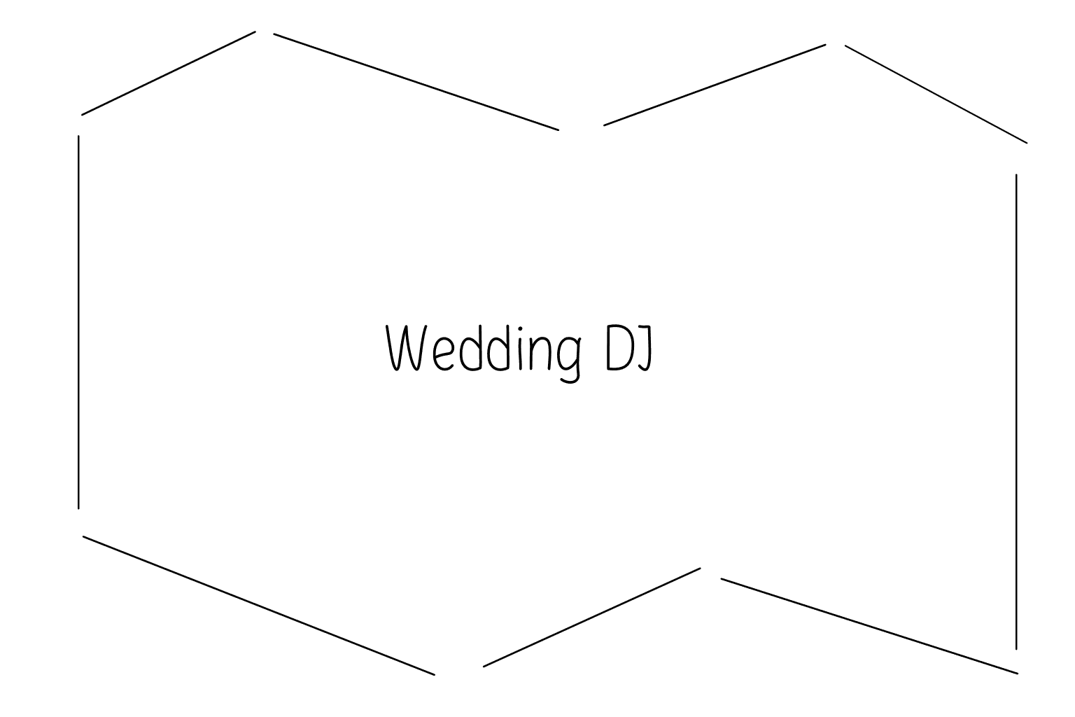 Illustration of wedding DJ with sound