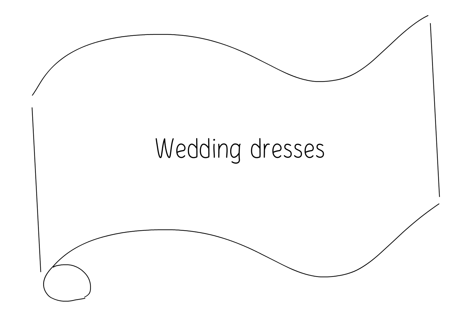 Ilustración de vestidos de novia y tiendas de novias