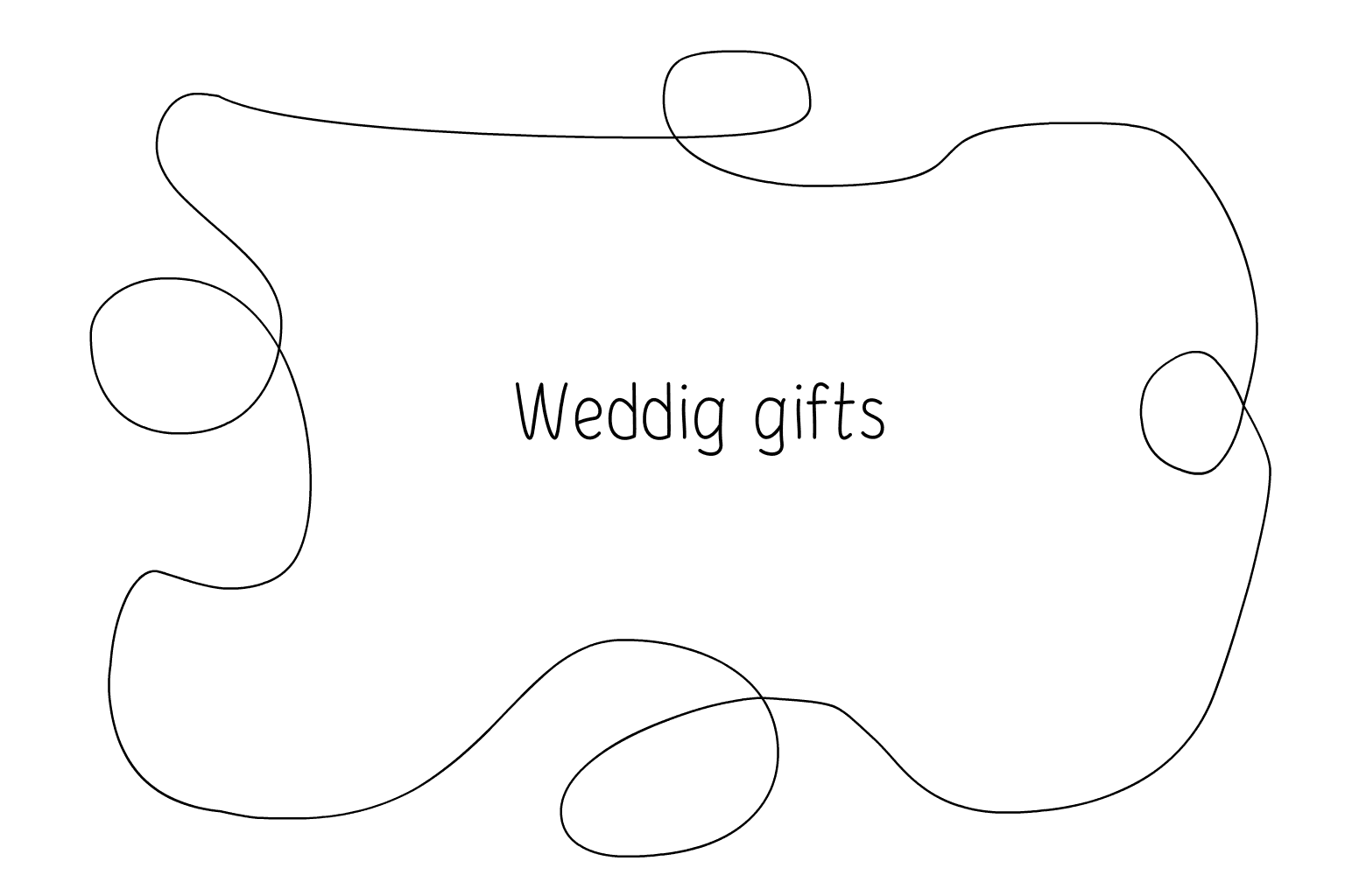 Ilustração de Favores e Presentes de Casamento