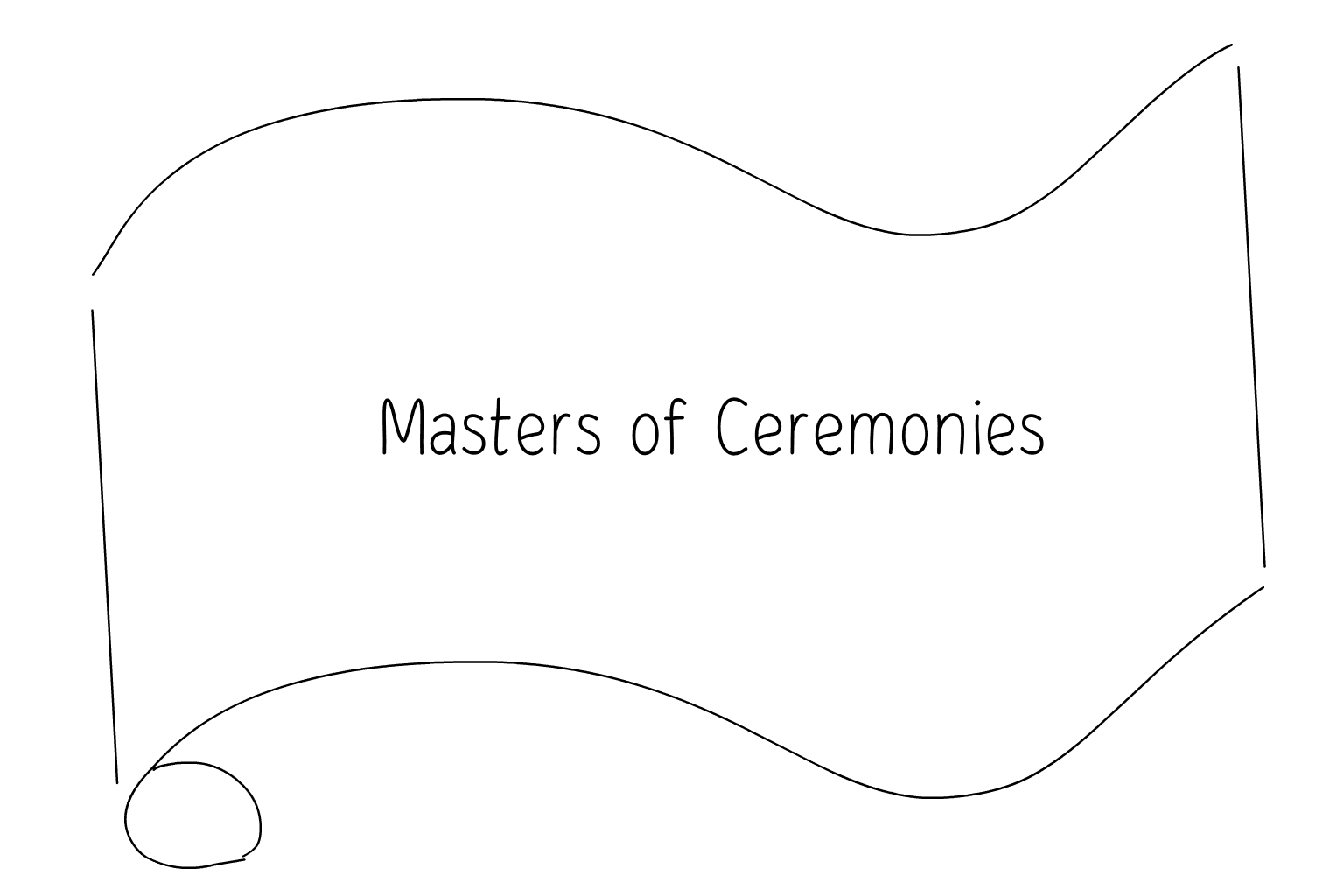 Illustration of wedding master of ceremonies
