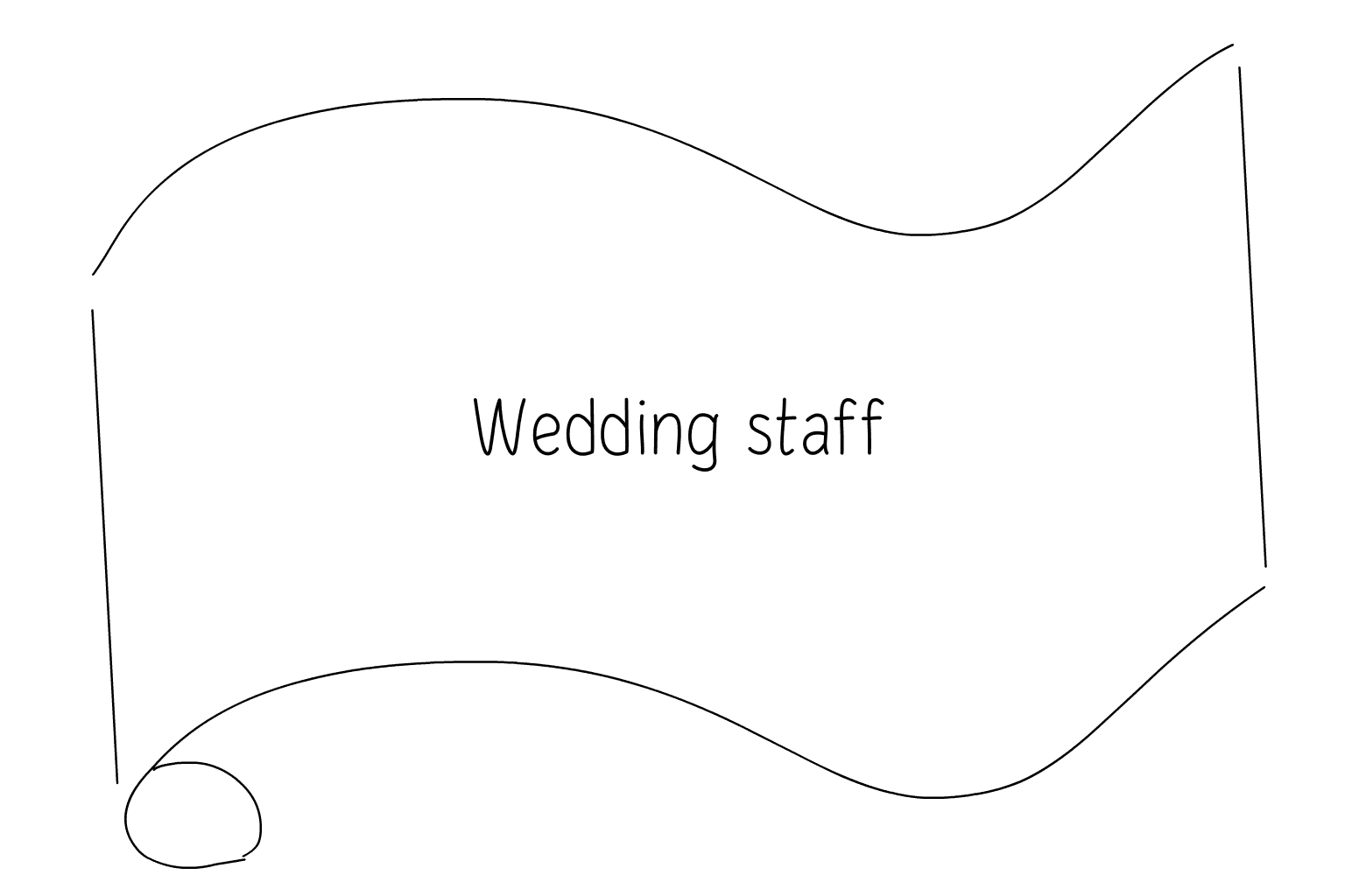 Az esküvői személyzet illusztrációja