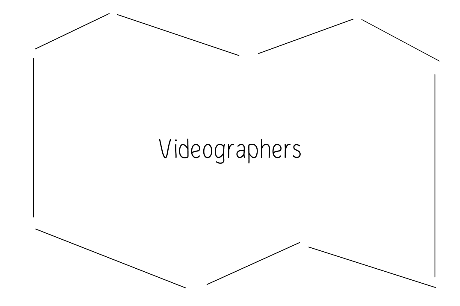 Illustration of wedding videographer camera