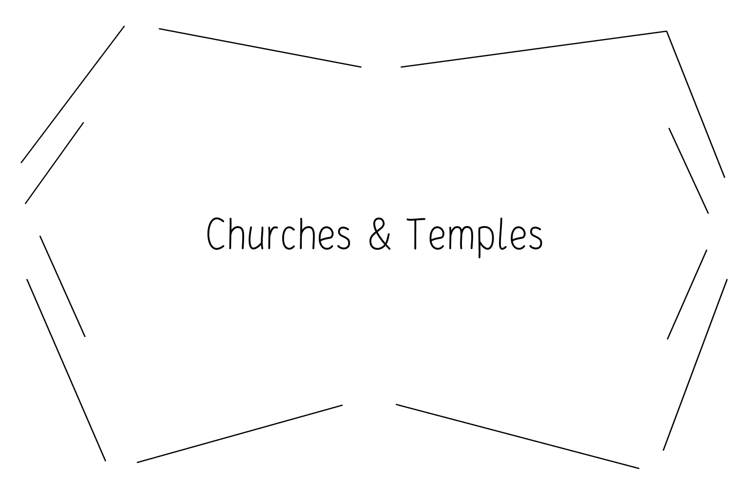 Illustration of wedding temple