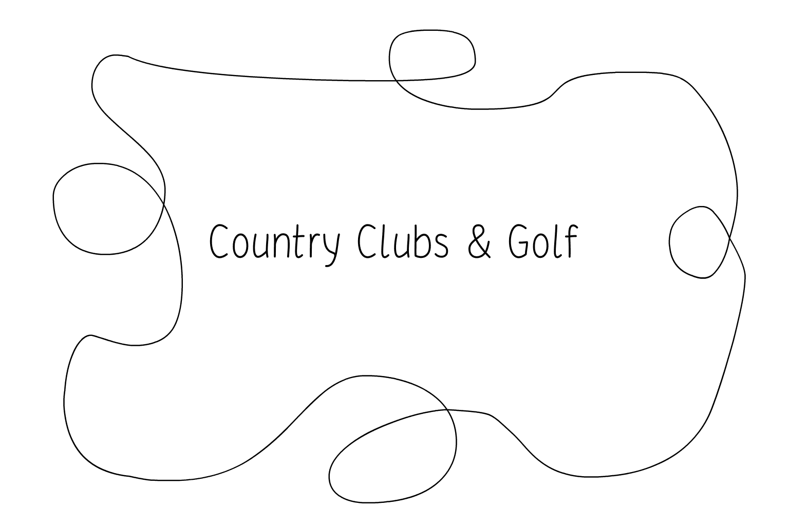 Illustration of wedding country club