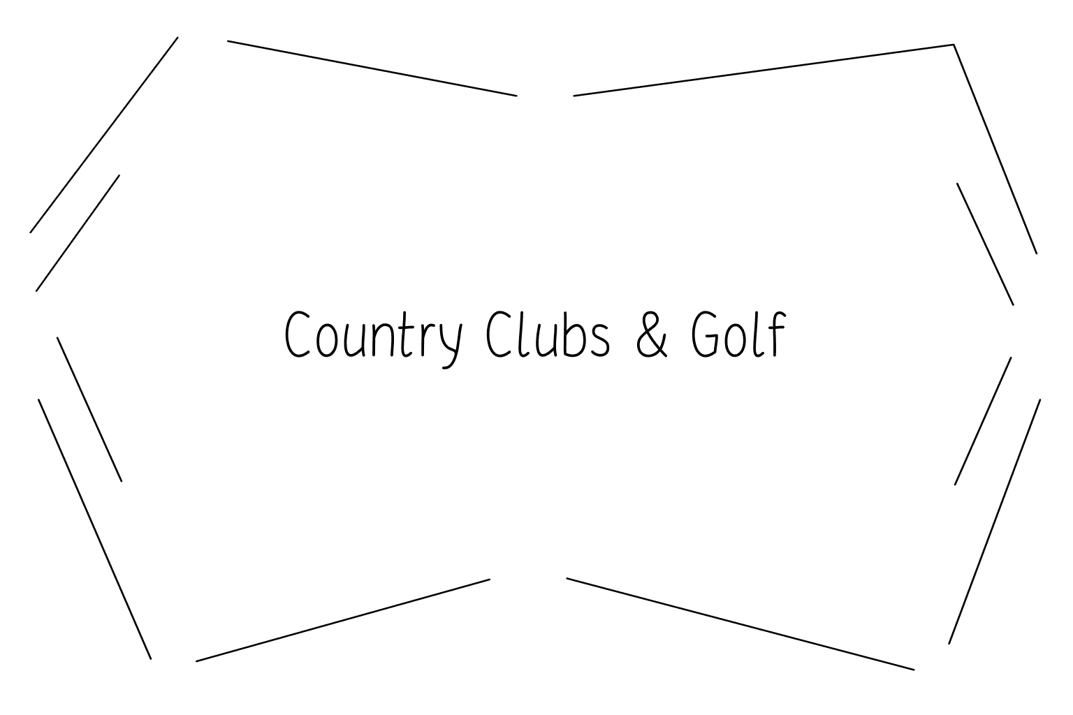 Illustration einer Golfhochzeit
