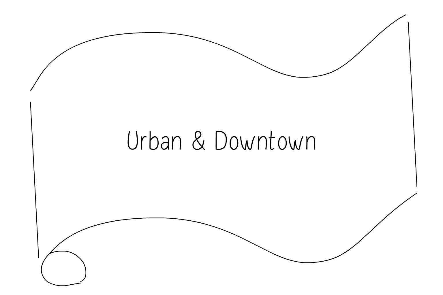 Illustration of wedding urban and downtown