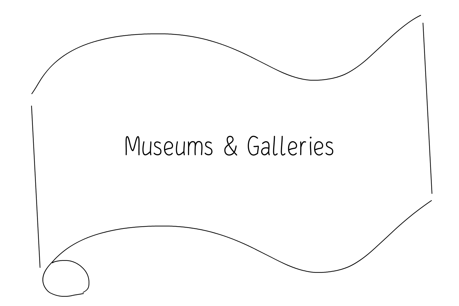 Illustration of wedding museum and gallery