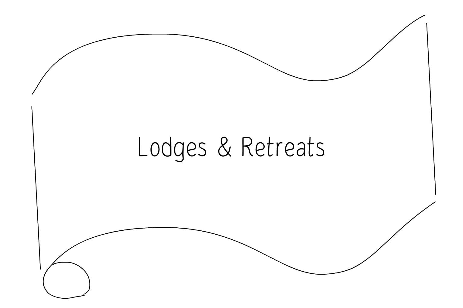 Illustration of wedding lodge and retreat