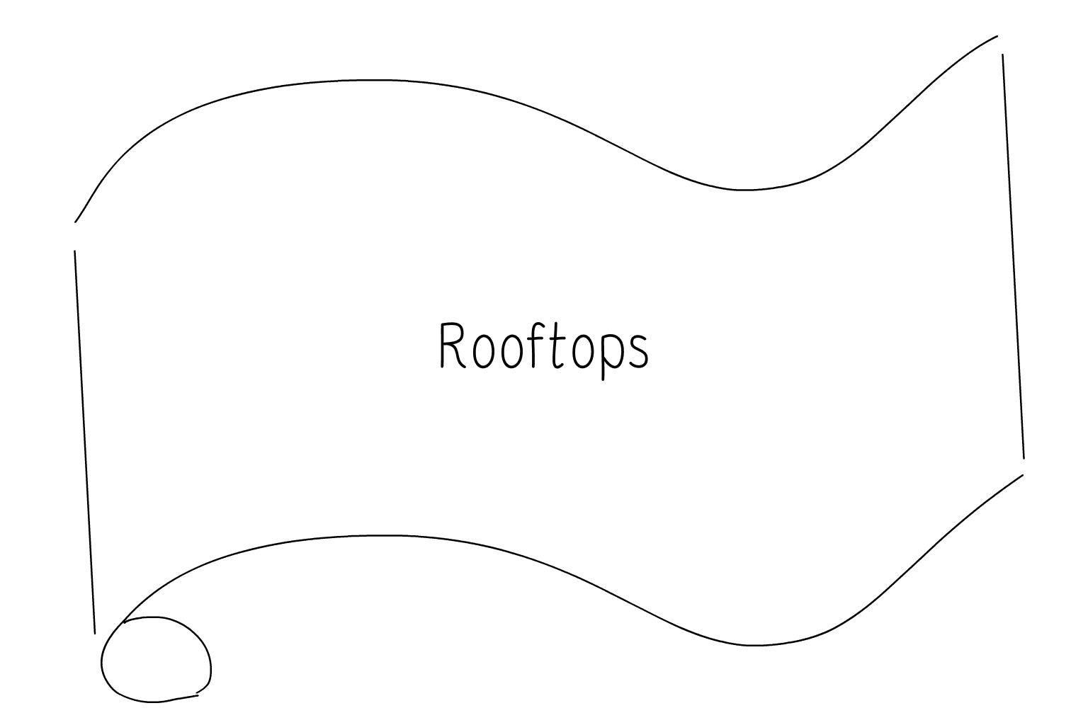 Illustration of wedding rooftop