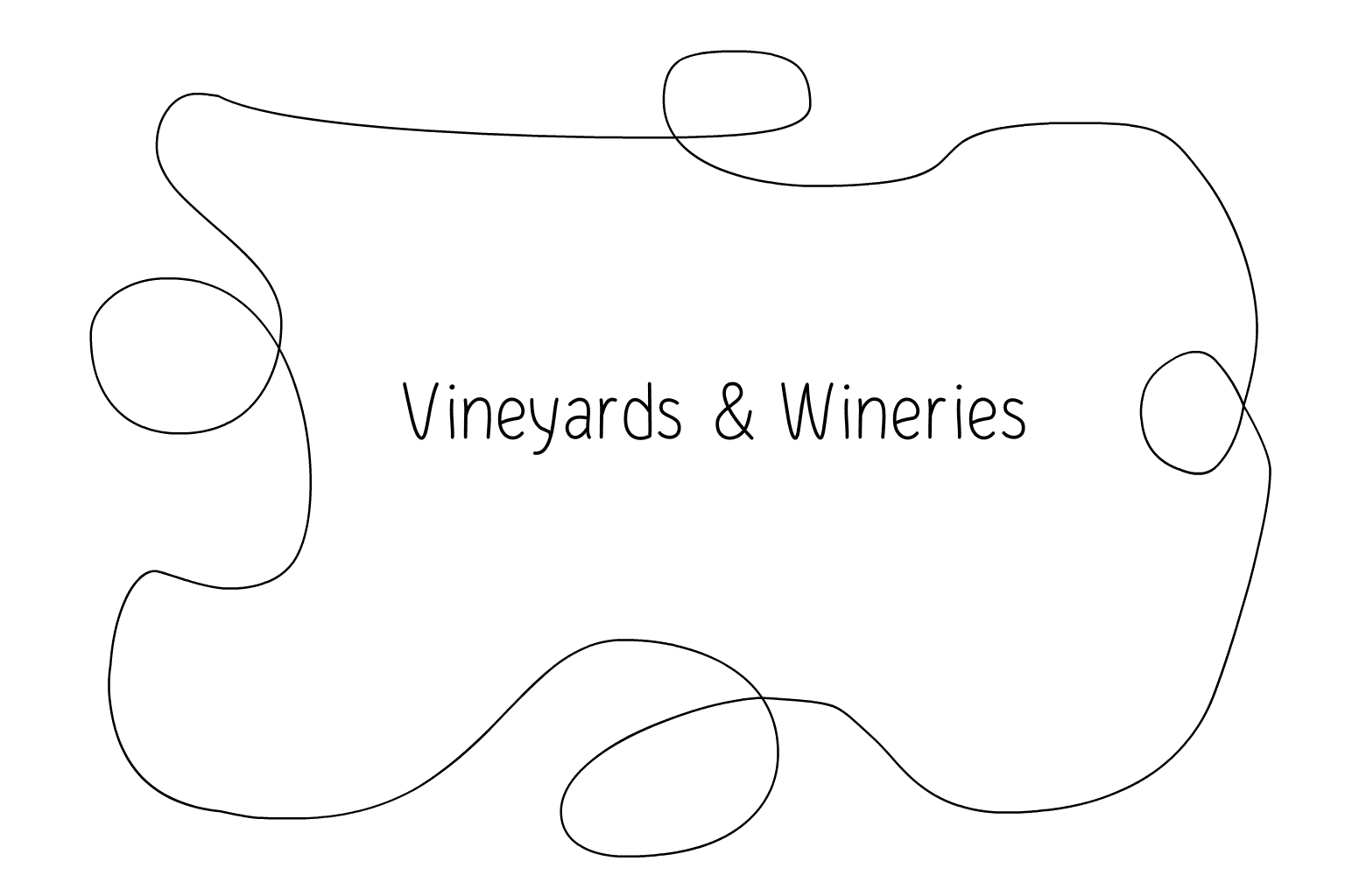 Illustration of wedding vineyard