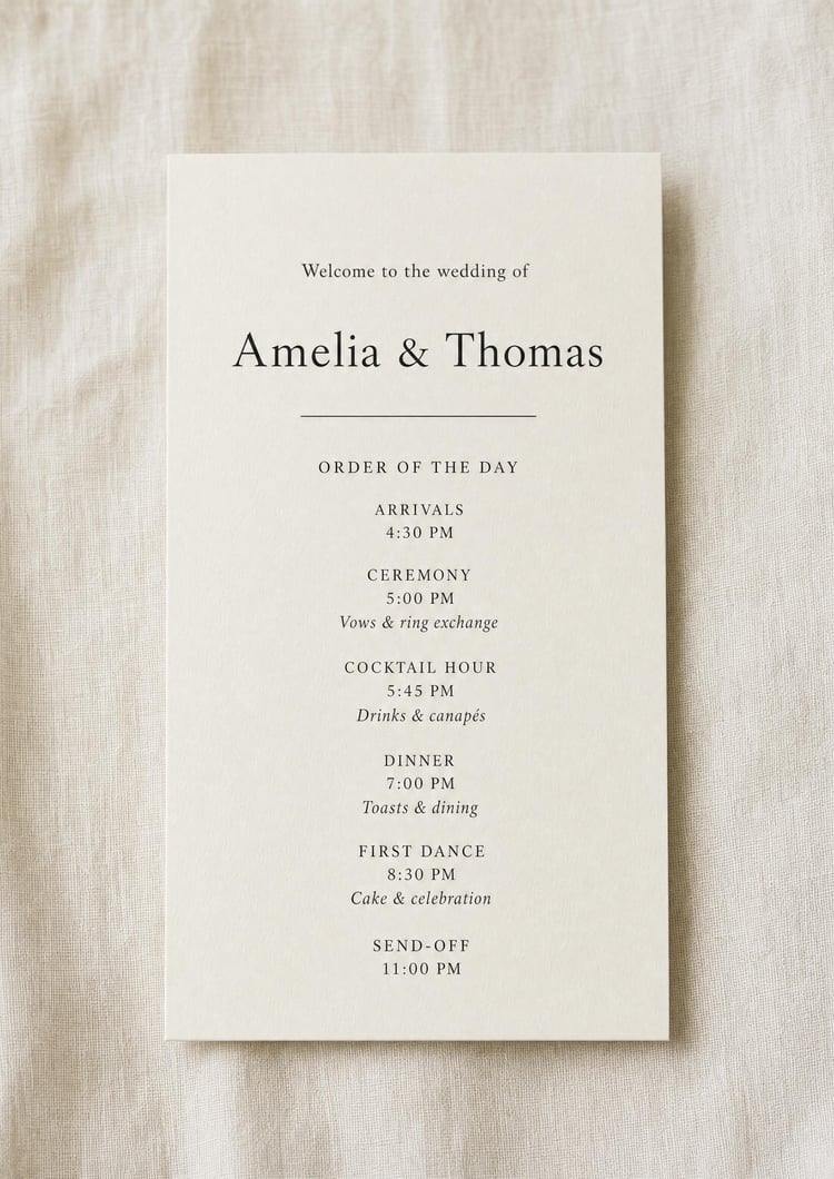 Wedding Program Wording — 40+ Examples | planning.wedding
