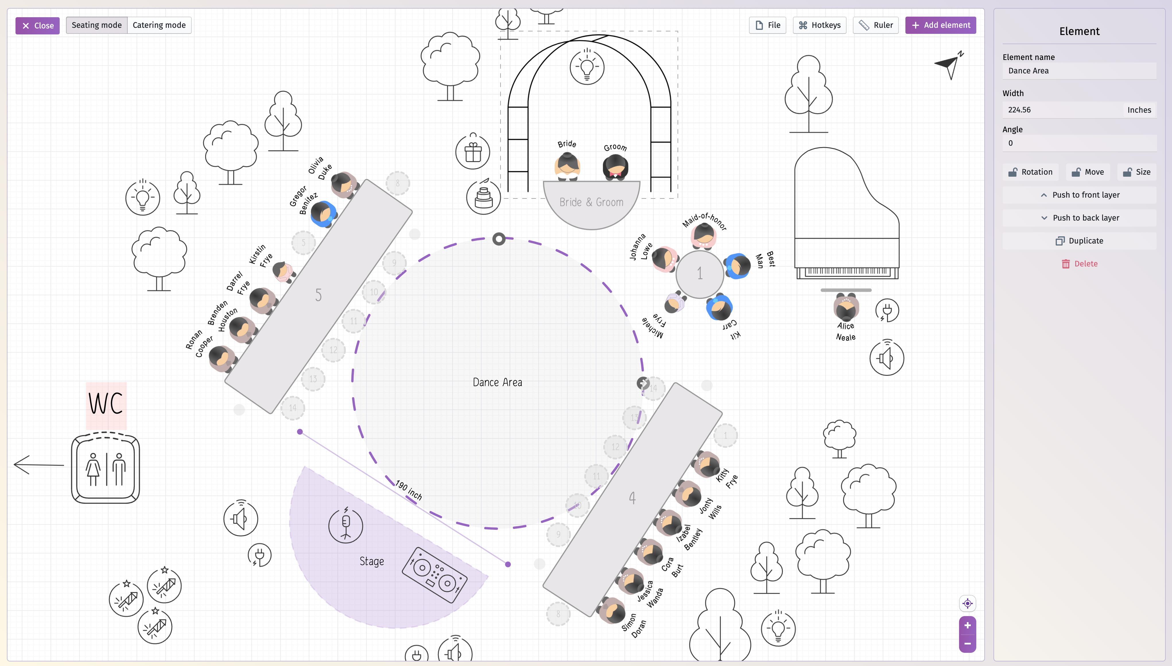 Printable Wedding Seating Chart Template
